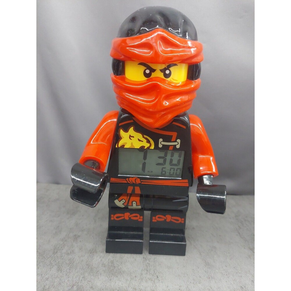 Lego Ninja Alarm Clock Red, works!